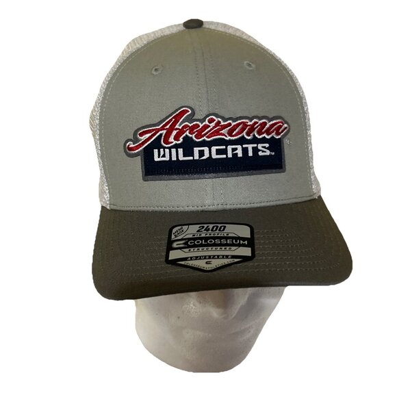NEW Arizona Wildcats Beige Embroidered Colosseum Snapback Trucker Cap Hat Adult - Picture 2 of 7